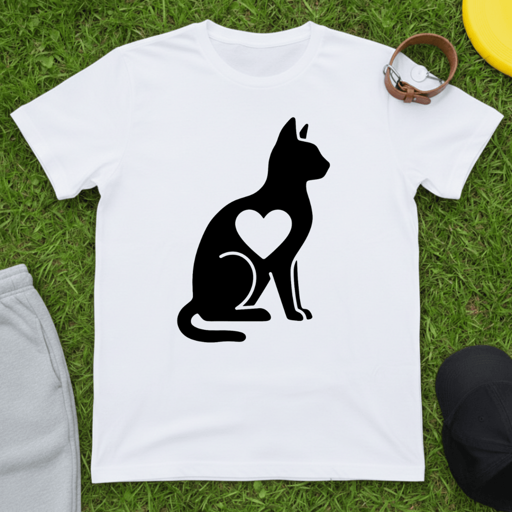 Minimalist Cat Heart Tee