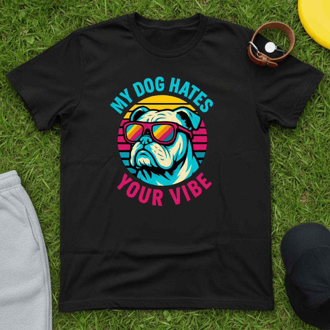 My Dog Hates Your Vibe (Bulldog) Tee