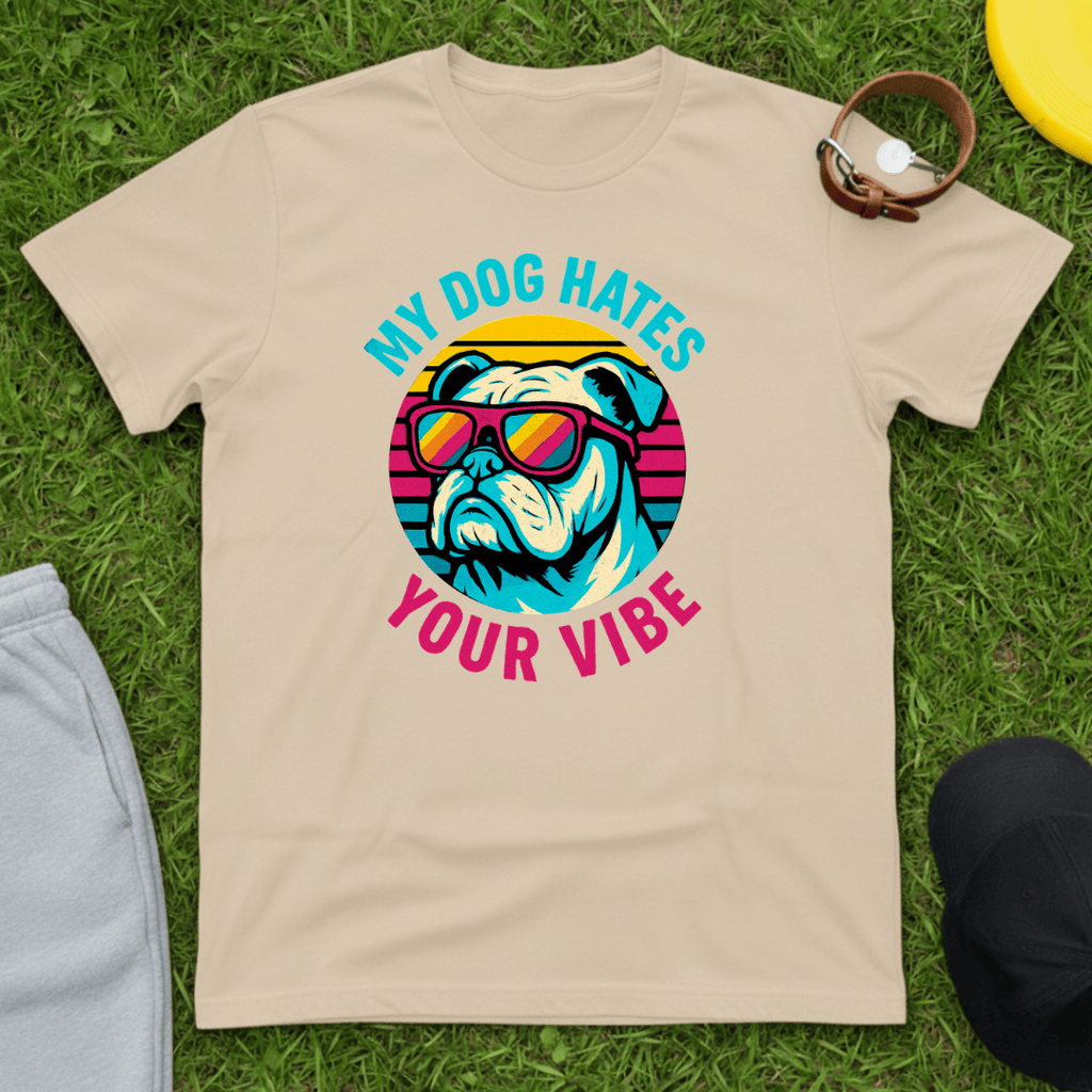 My Dog Hates Your Vibe (Bulldog) Tee