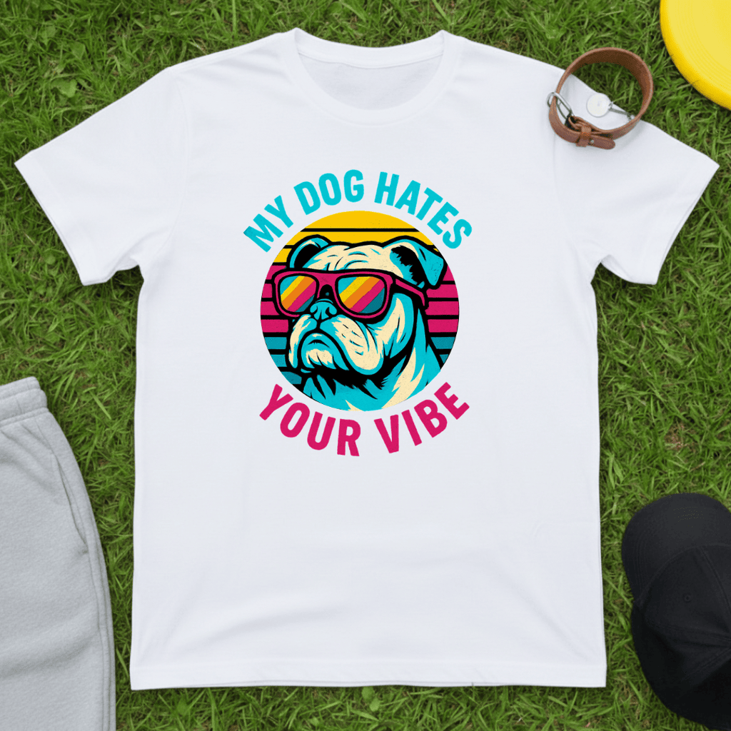 My Dog Hates Your Vibe (Bulldog) Tee