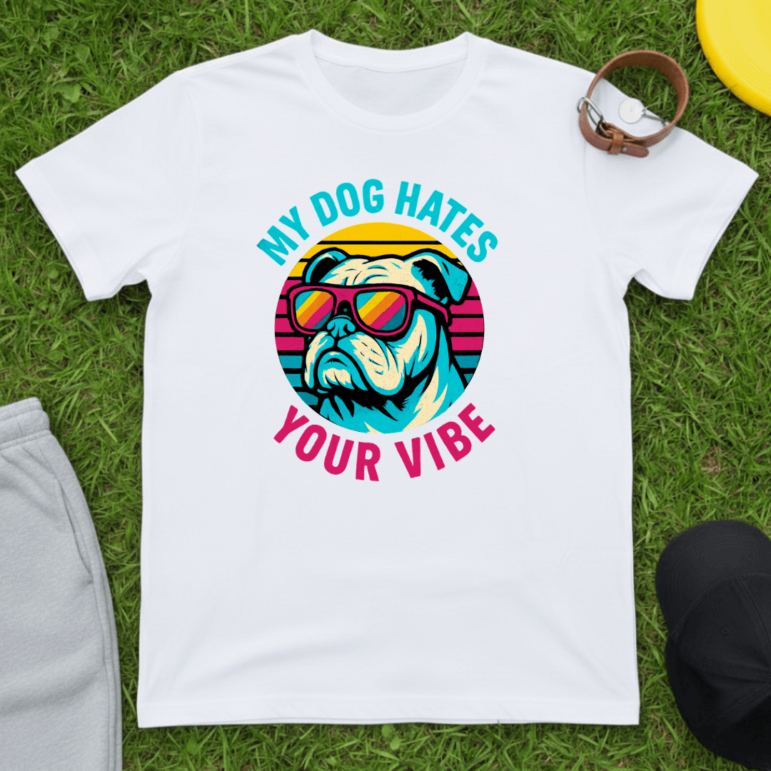 My Dog Hates Your Vibe (Bulldog) Tee
