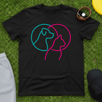 Neon Dog & Cat Tee