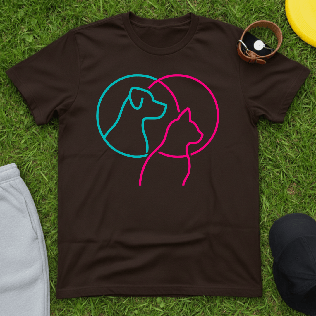 Neon Dog & Cat Tee