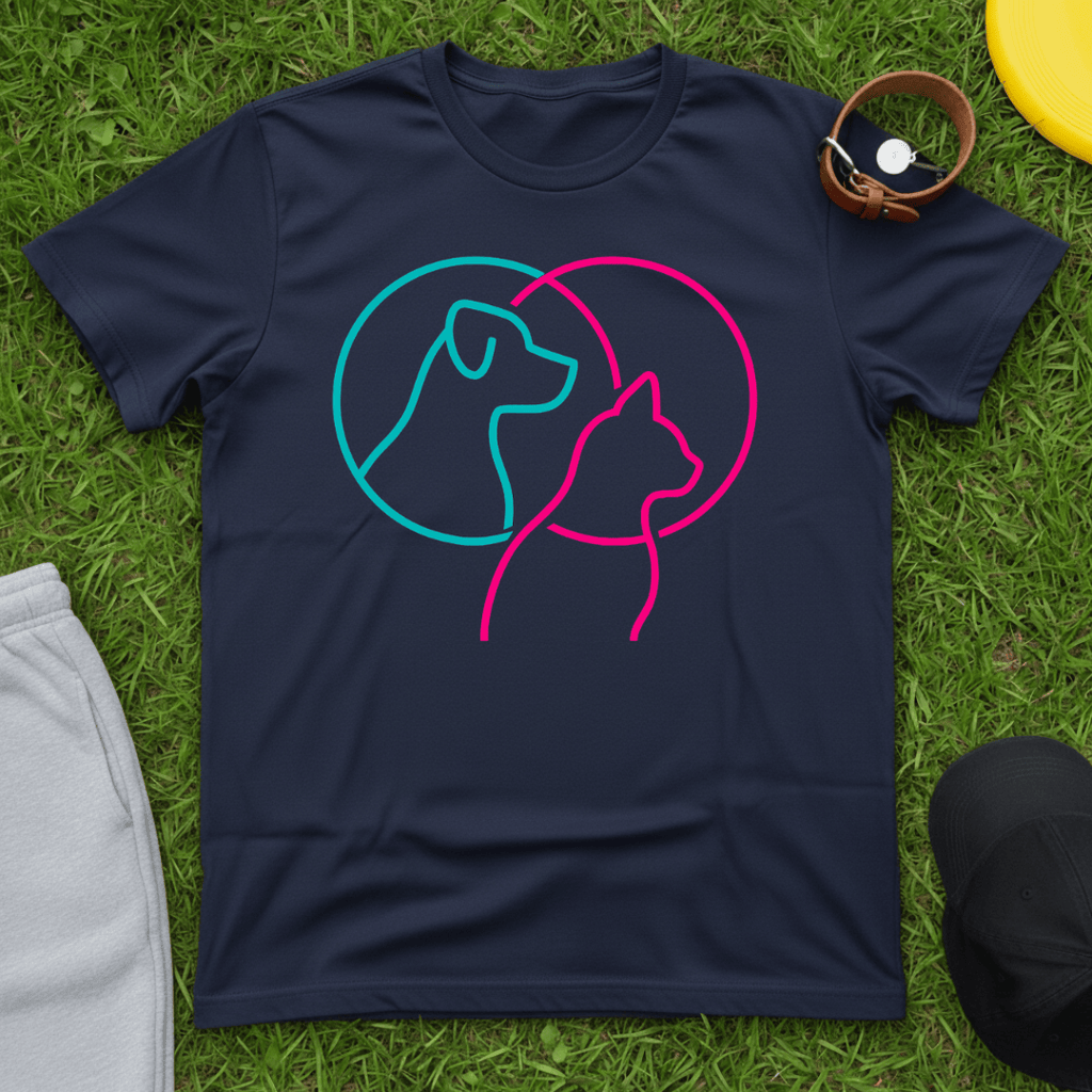 Neon Dog & Cat Tee