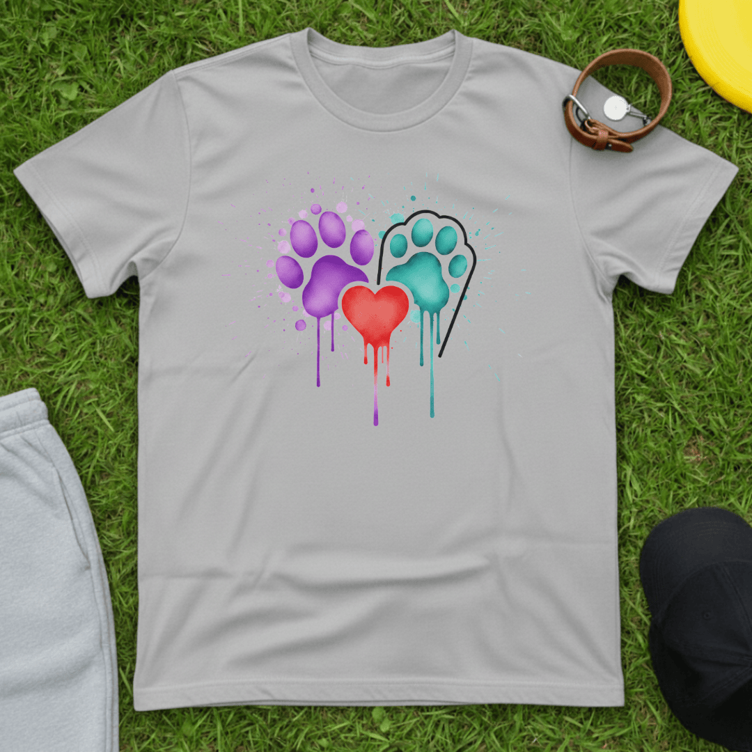 Pawprints & Heart Tee