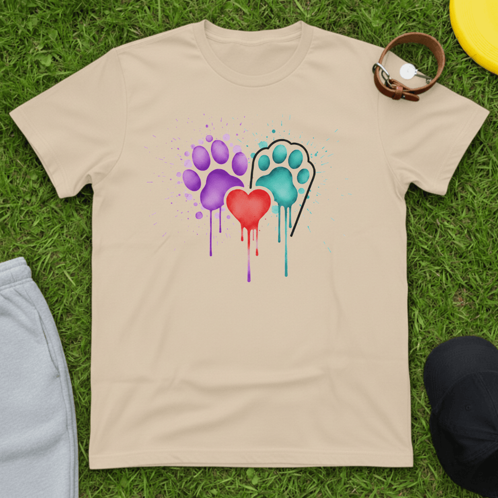 Pawprints & Heart Tee
