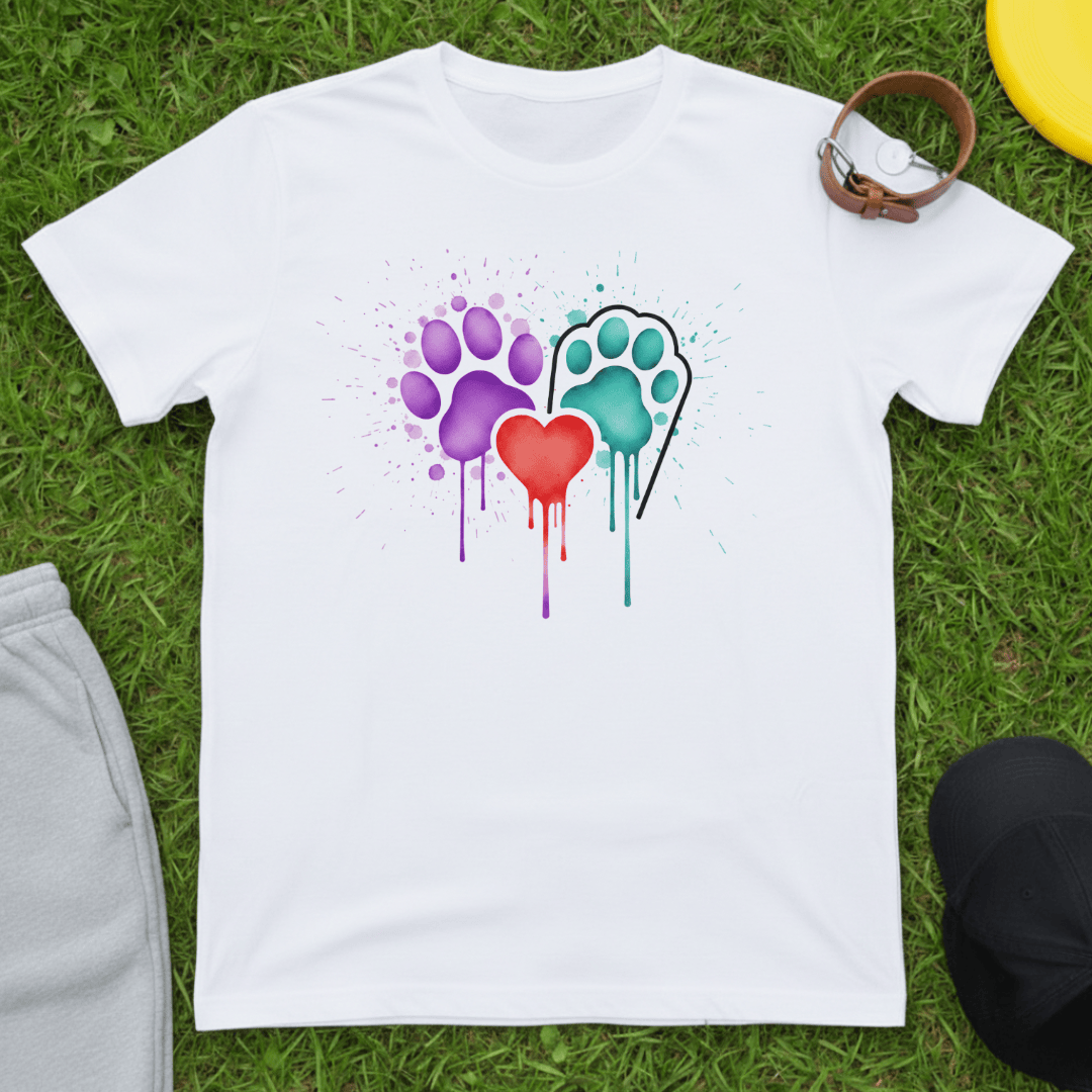 Pawprints & Heart Tee