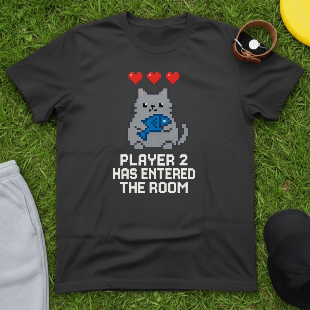 Player 2 Cat Gamer Tee