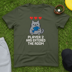 Player 2 Cat Gamer Tee