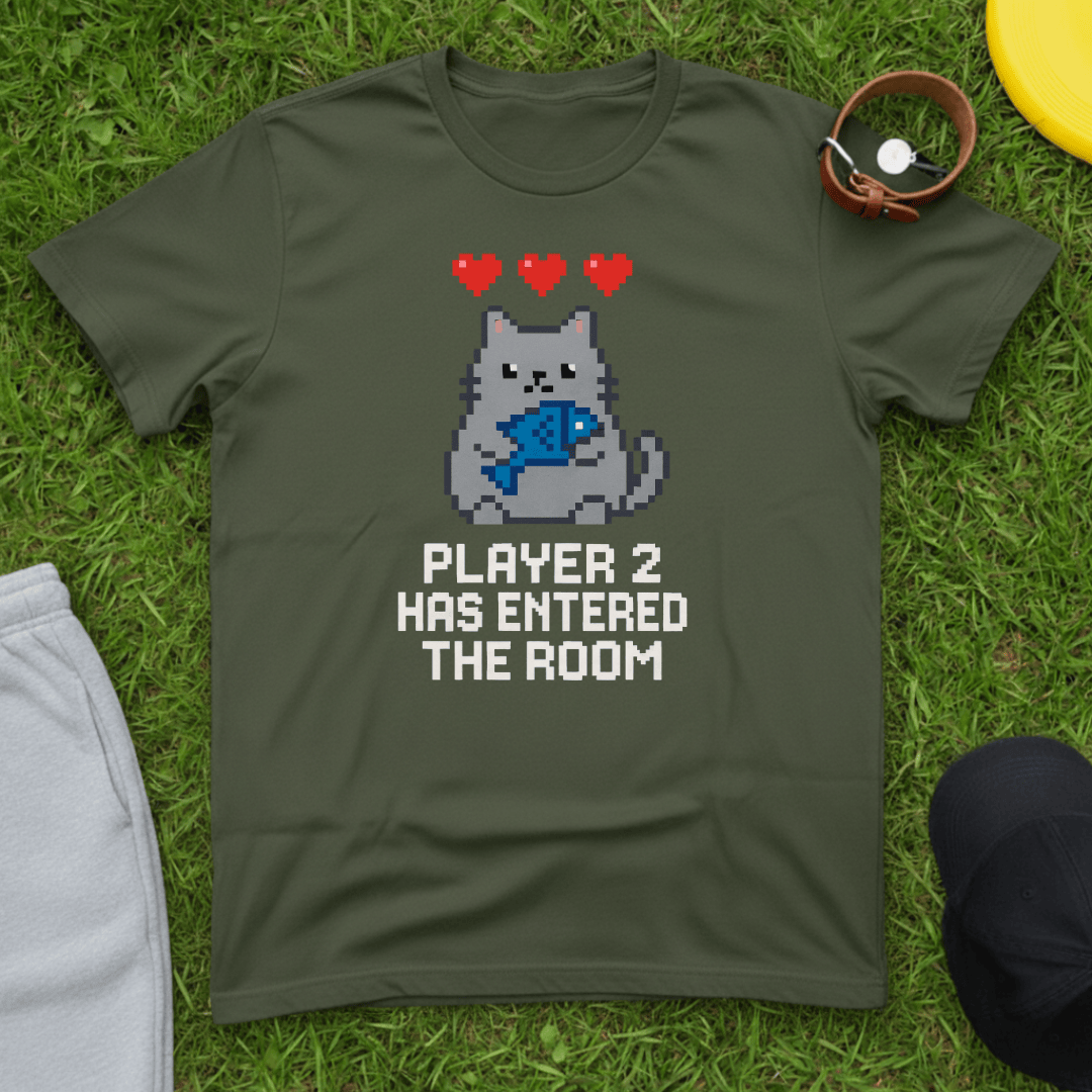 Player 2 Cat Gamer Tee