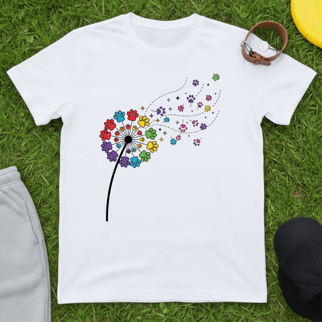 Rainbow Paw Wishes Tee