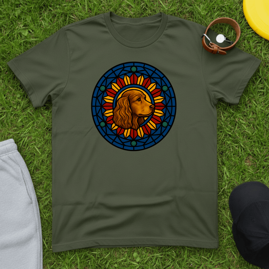 Stained Glass Spaniel Tee