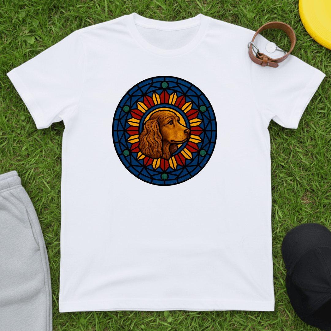 Stained Glass Spaniel Tee