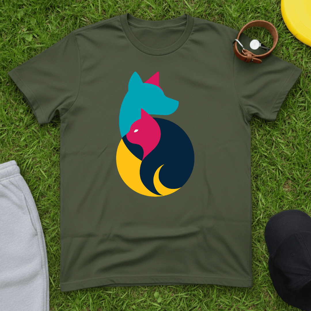 Yin Yang Dog & Cat Tee