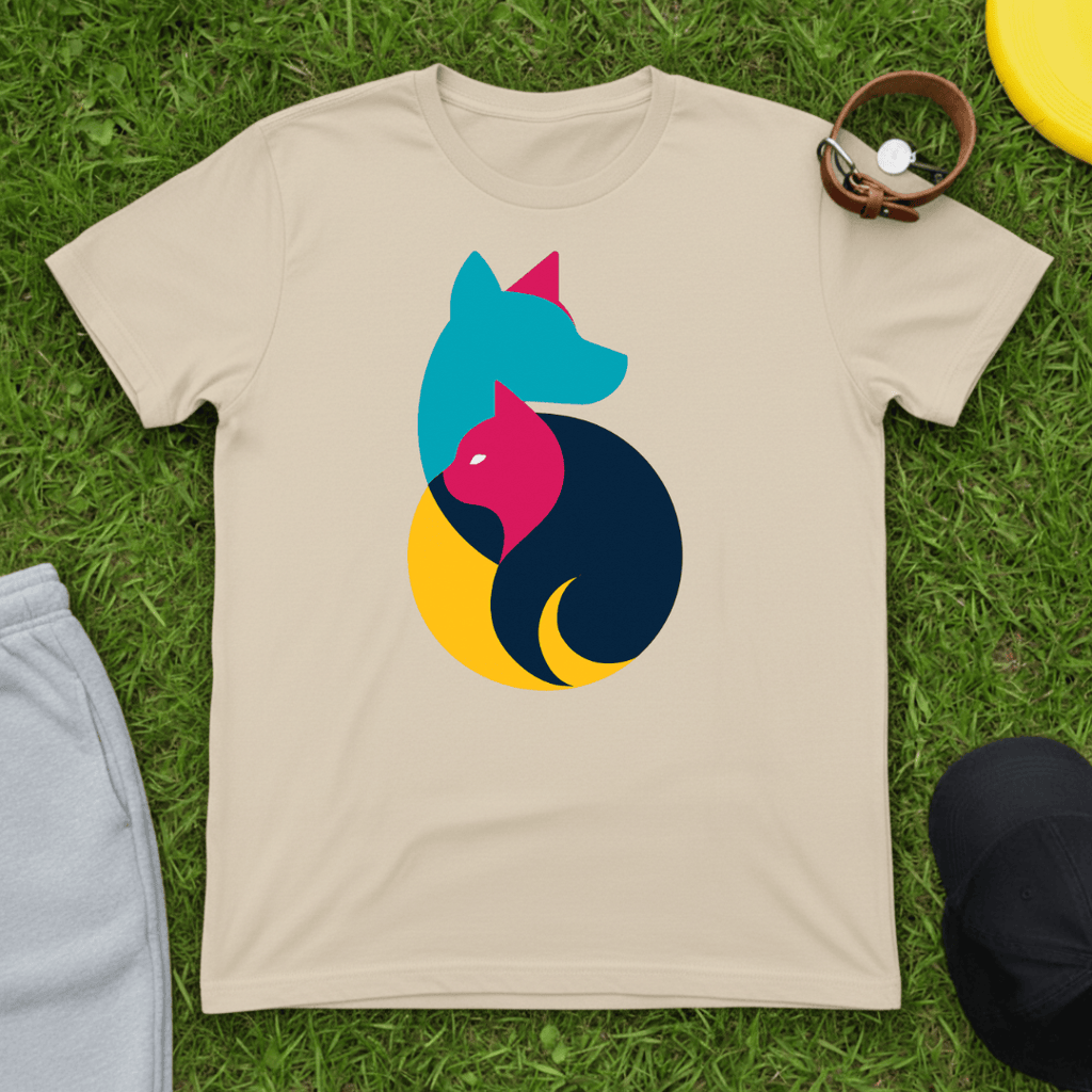 Yin Yang Dog & Cat Tee